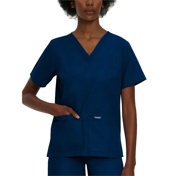 Landau Essentials V-Neck Tunic... from ASI 86018 Scrub Authority / Uniform Stores