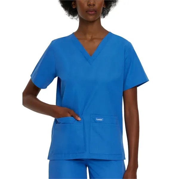 Landau Essentials V-Neck Tunic... from ASI 86018 Scrub Authority / Uniform Stores