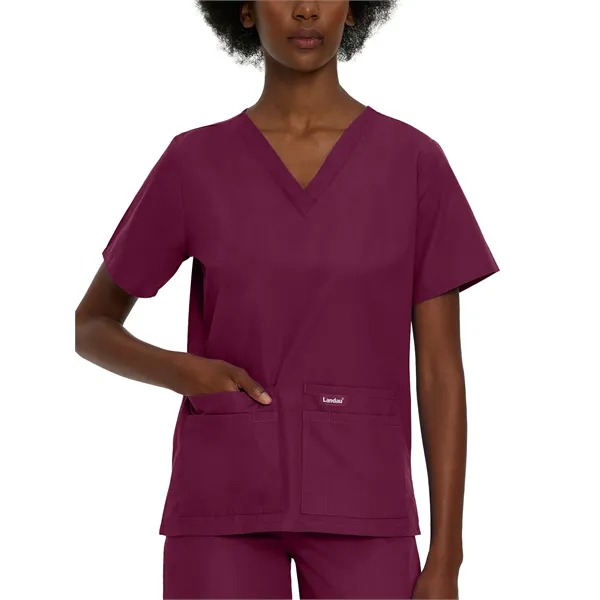 Landau Essentials V-Neck Tunic... from ASI 86018 Scrub Authority / Uniform Stores