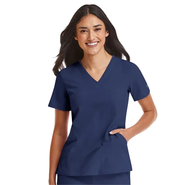 Maevn Matrix Impulse Women's Contrast Curved V-Neck Top... from ASI 86018 Scrub Authority / Uniform Stores