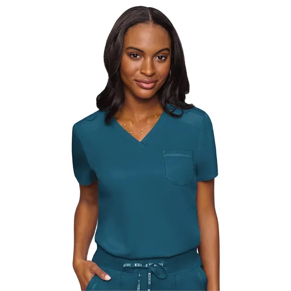 Med Couture Touch Women's Chest Pocket Top... from ASI 86018 Scrub Authority / Uniform Stores