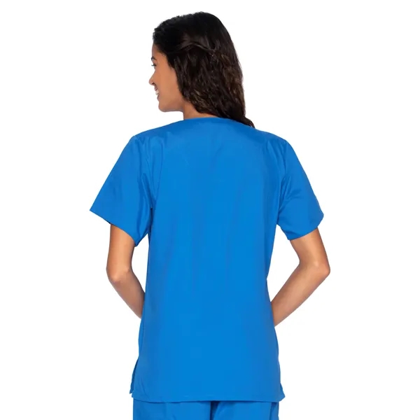 Landau Essentials Snap Front V-Neck Tunic... from ASI 86018 Scrub Authority / Uniform Stores