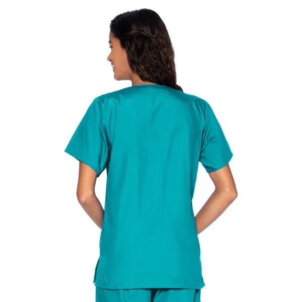 Landau Essentials Snap Front V-Neck Tunic... from ASI 86018 Scrub Authority / Uniform Stores