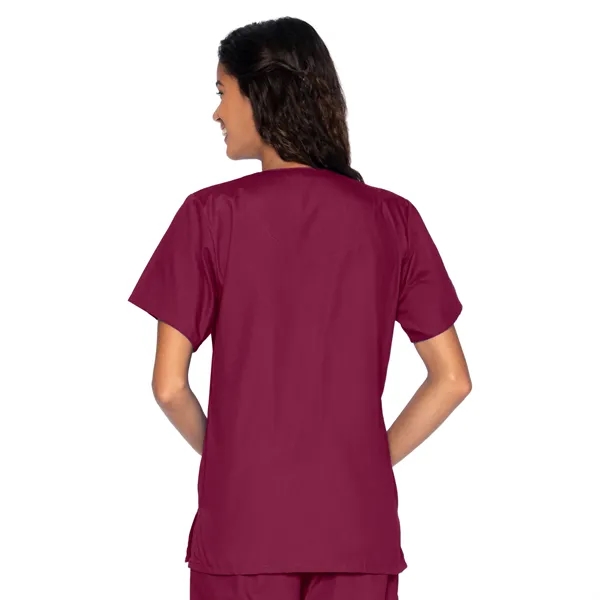 Landau Essentials Snap Front V-Neck Tunic... from ASI 86018 Scrub Authority / Uniform Stores