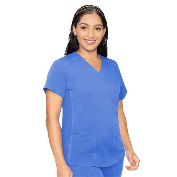 Med Couture Touch Women's V-Neck Shirttail Top... from ASI 86018 Scrub Authority