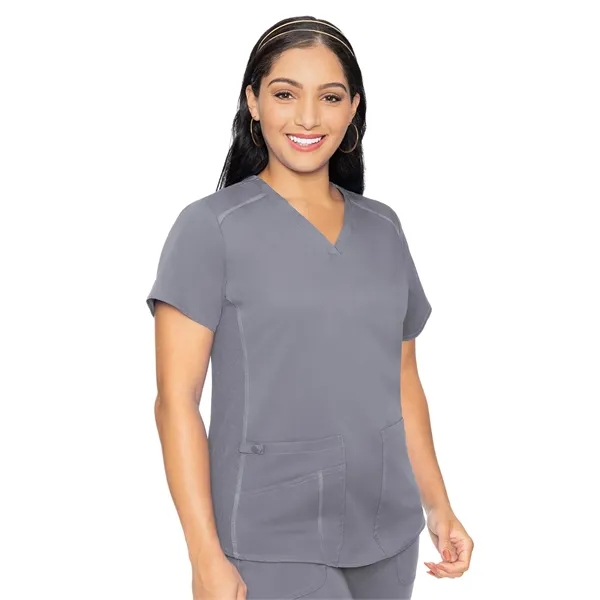 Med Couture Touch Women's V-Neck Shirttail Top... from ASI 86018 Scrub Authority