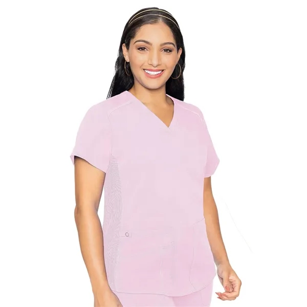 Med Couture Touch Women's V-Neck Shirttail Top... from ASI 86018 Scrub Authority