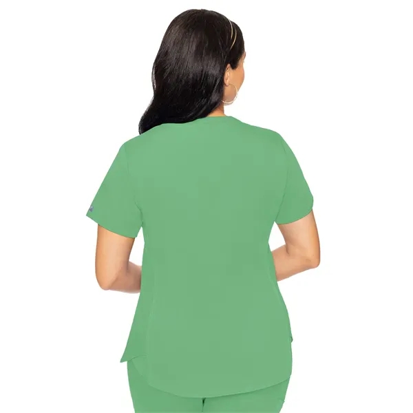 Med Couture Touch Women's V-Neck Shirttail Top... from ASI 86018 Scrub Authority