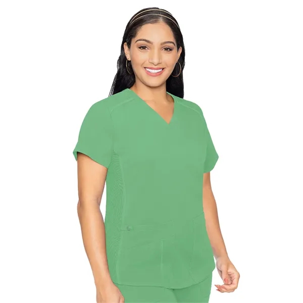 Med Couture Touch Women's V-Neck Shirttail Top... from ASI 86018 Scrub Authority