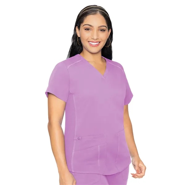 Med Couture Touch Women's V-Neck Shirttail Top... from ASI 86018 Scrub Authority