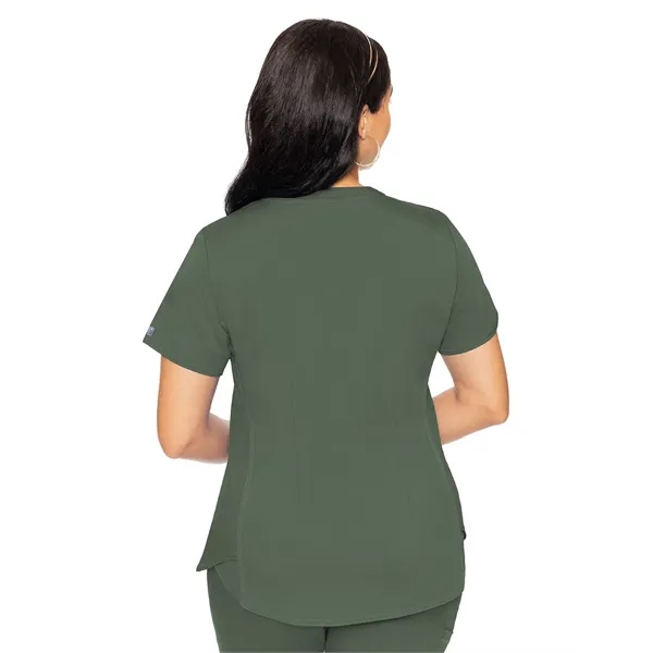 Med Couture Touch Women's V-Neck Shirttail Top... from ASI 86018 Scrub Authority