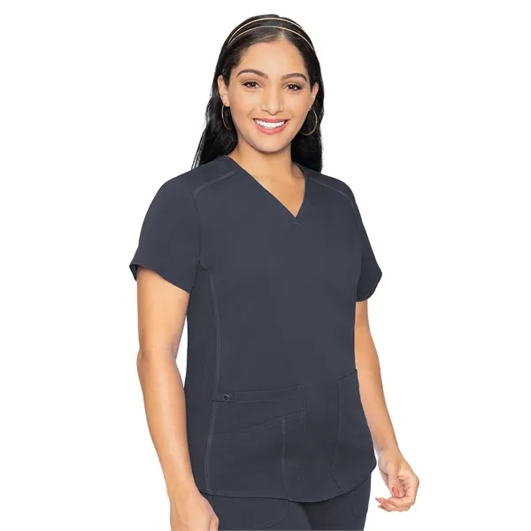 Med Couture Touch Women's V-Neck Shirttail Top... from ASI 86018 Scrub Authority