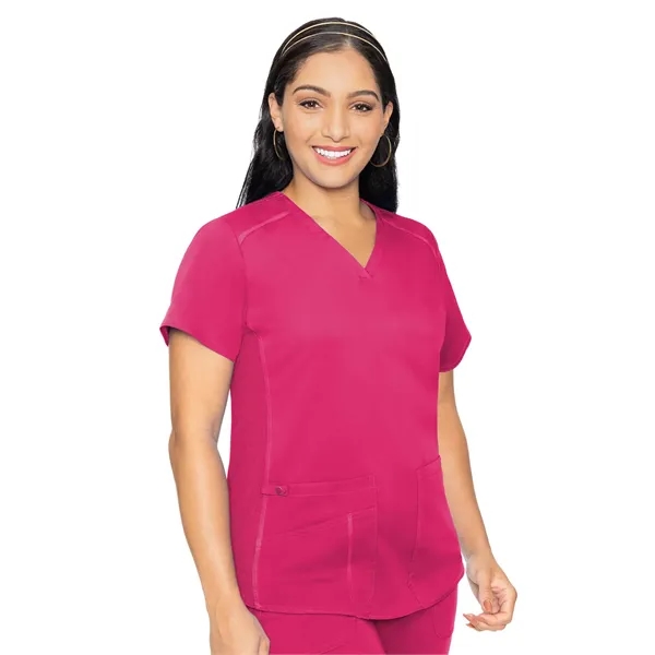 Med Couture Touch Women's V-Neck Shirttail Top... from ASI 86018 Scrub Authority