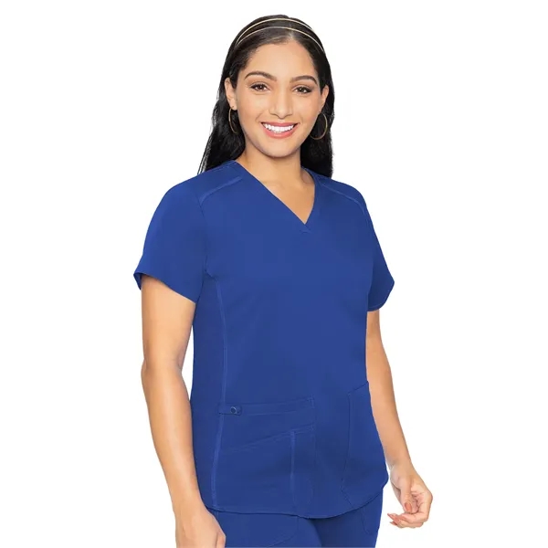Med Couture Touch Women's V-Neck Shirttail Top... from ASI 86018 Scrub Authority