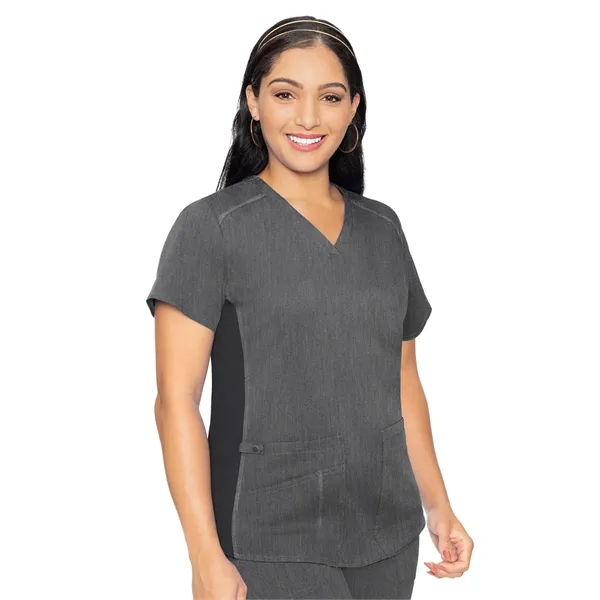 Med Couture Touch Women's V-Neck Shirttail Top... from ASI 86018 Scrub Authority