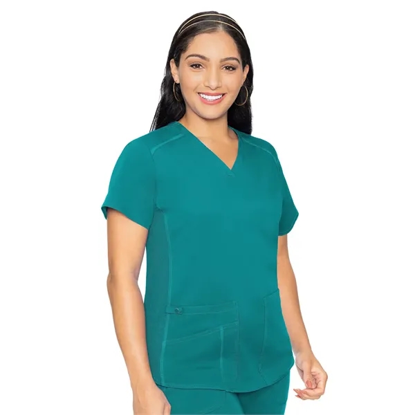 Med Couture Touch Women's V-Neck Shirttail Top... from ASI 86018 Scrub Authority