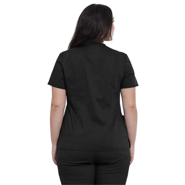 Cherokee Workwear Revolution Women's Snap Front V-Neck Top... from ASI 86018 Scrub Authority / Uniform Stores