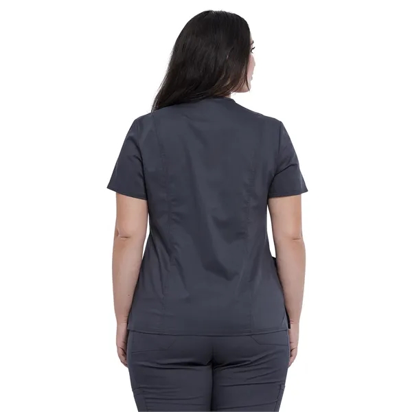 Cherokee Workwear Revolution Women's Snap Front V-Neck Top... from ASI 86018 Scrub Authority / Uniform Stores