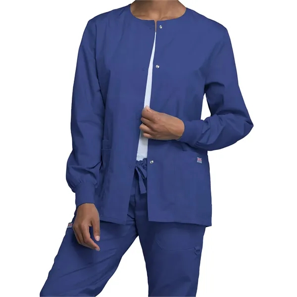 Cherokee WW Originals Women's Snap Front Warm-Up Jacket... from ASI 86018 Scrub Authority / Uniform Stores