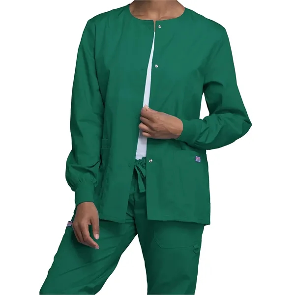 Cherokee WW Originals Women's Snap Front Warm-Up Jacket... from ASI 86018 Scrub Authority / Uniform Stores