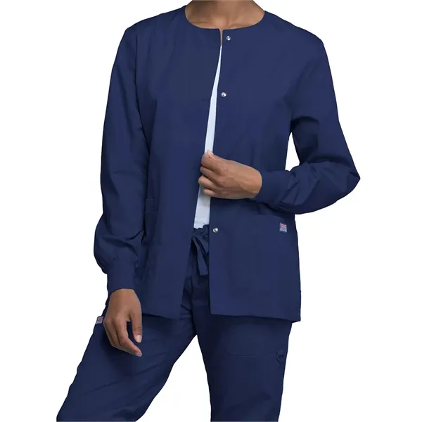 Cherokee WW Originals Women's Snap Front Warm-Up Jacket... from ASI 86018 Scrub Authority / Uniform Stores