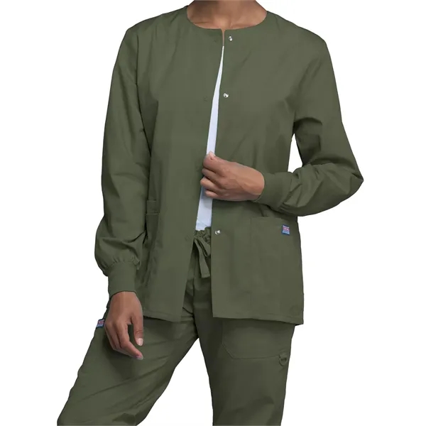 Cherokee WW Originals Women's Snap Front Warm-Up Jacket... from ASI 86018 Scrub Authority / Uniform Stores