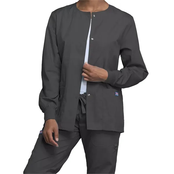 Cherokee WW Originals Women's Snap Front Warm-Up Jacket... from ASI 86018 Scrub Authority / Uniform Stores
