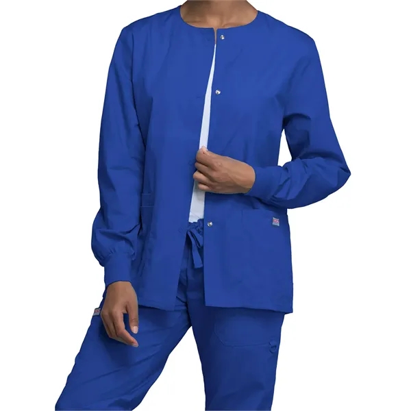 Cherokee WW Originals Women's Snap Front Warm-Up Jacket... from ASI 86018 Scrub Authority / Uniform Stores