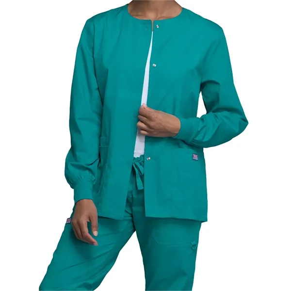 Cherokee WW Originals Women's Snap Front Warm-Up Jacket... from ASI 86018 Scrub Authority / Uniform Stores