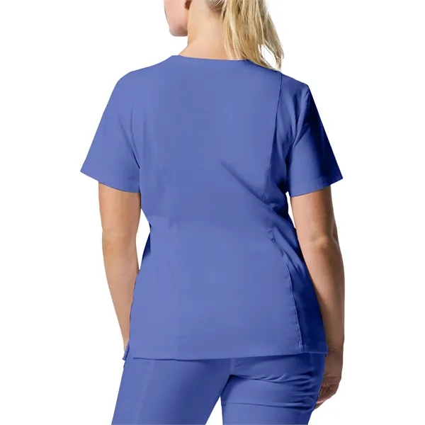 Landau ProFlex Women's Rib Knit V-Neck Top... from ASI 86018 Scrub Authority / Uniform Stores