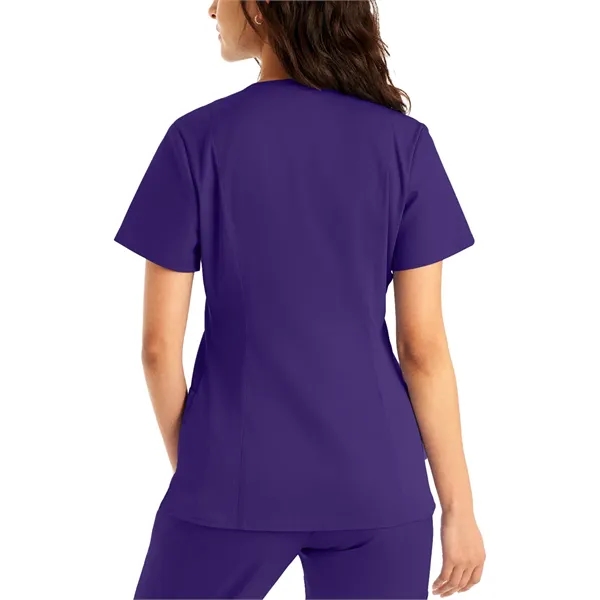 Landau ProFlex Women's Rib Knit V-Neck Top... from ASI 86018 Scrub Authority / Uniform Stores