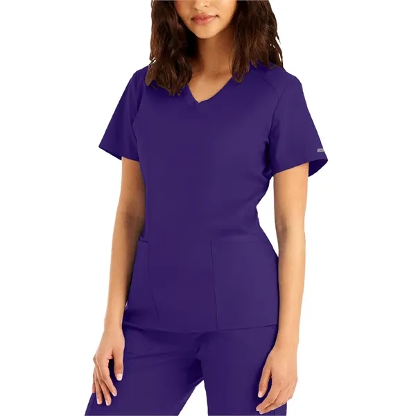 Landau ProFlex Women's Rib Knit V-Neck Top... from ASI 86018 Scrub Authority / Uniform Stores