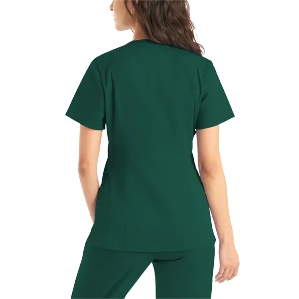 Landau ProFlex Women's Rib Knit V-Neck Top... from ASI 86018 Scrub Authority / Uniform Stores