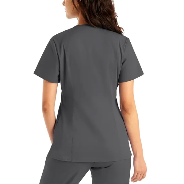 Landau ProFlex Women's Rib Knit V-Neck Top... from ASI 86018 Scrub Authority / Uniform Stores