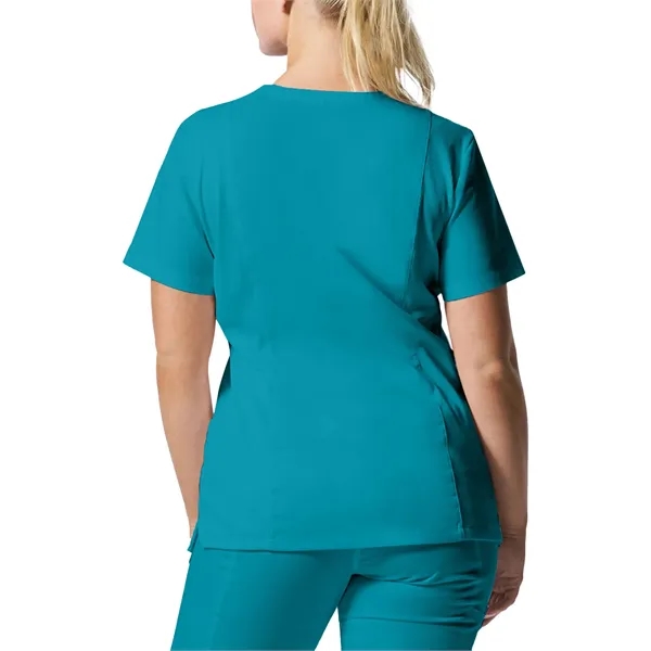 Landau ProFlex Women's Rib Knit V-Neck Top... from ASI 86018 Scrub Authority / Uniform Stores