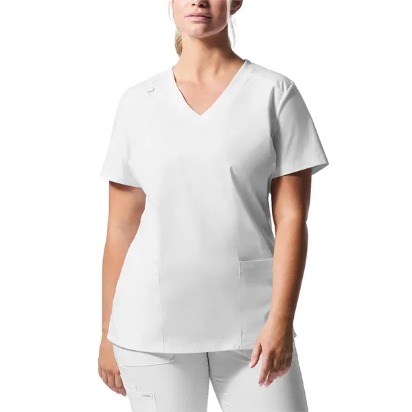 Landau ProFlex Women's Rib Knit V-Neck Top... from ASI 86018 Scrub Authority / Uniform Stores