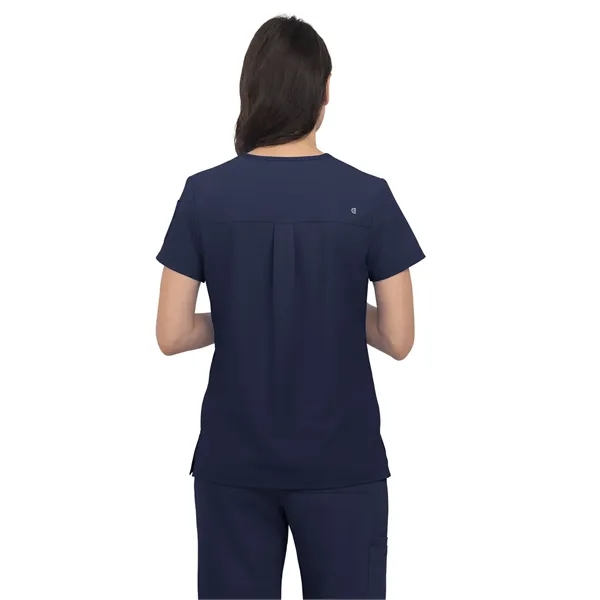 koi - Solis - Women's Ribbed V-Neck 4-Pocket Sari Scrub Top... from ASI 86018 Scrub Authority / Uniform Stores