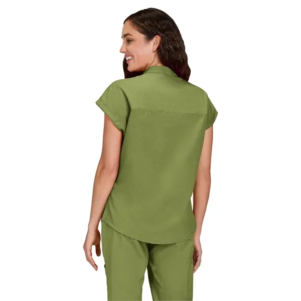 koi - Solis - Women's Zipper Neck Combo Chest Pocket Catr...... from ASI 86018 Scrub Authority / Uniform Stores