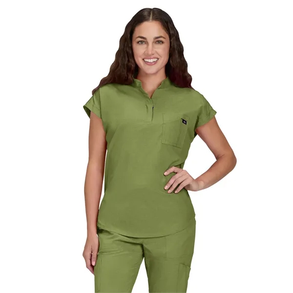 koi - Solis - Women's Zipper Neck Combo Chest Pocket Catr...... from ASI 86018 Scrub Authority / Uniform Stores