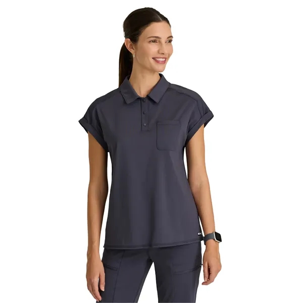 Barco - Grey's Anatomy Knit Stretch - One Pocket Polo Nec...... from ASI 86018 Scrub Authority / Uniform Stores