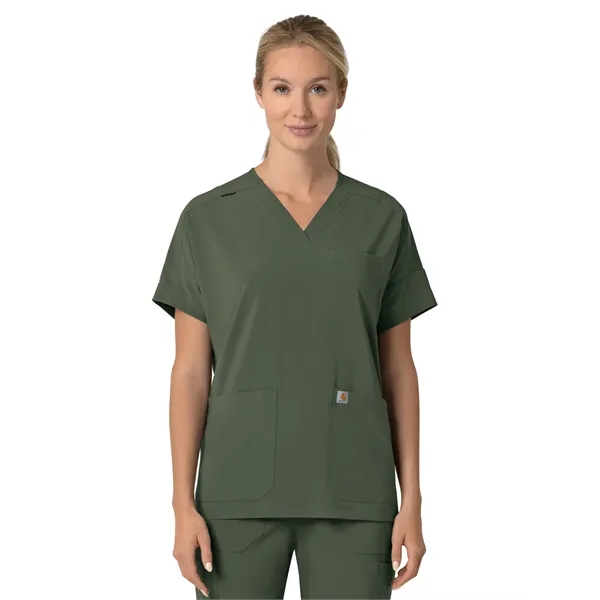 Carhartt Scrubs - Cross-Flex - Women's Four-Pocket Oversi...... from ASI 86018 Scrub Authority / Uniform Stores