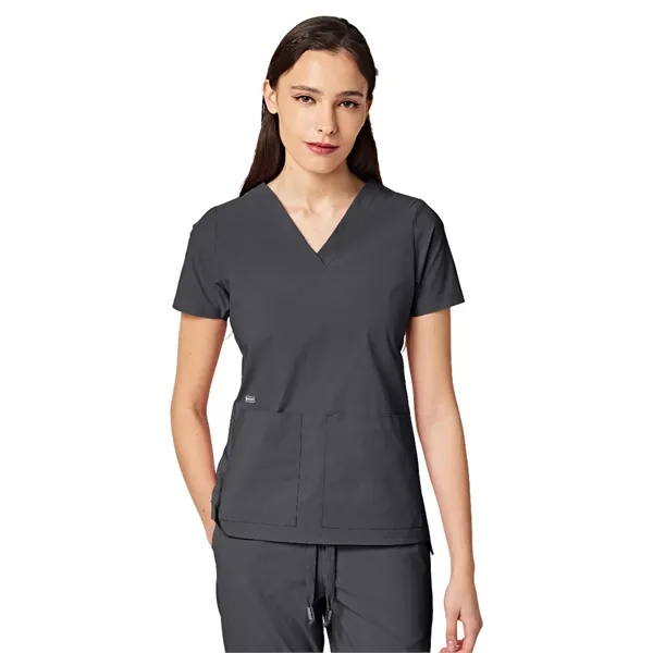 Parkley ABC - Women's Two-Pocket CRESSY V-Neck Top... from ASI 86018 Scrub Authority