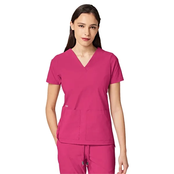 Parkley ABC - Women's Two-Pocket CRESSY V-Neck Top... from ASI 86018 Scrub Authority