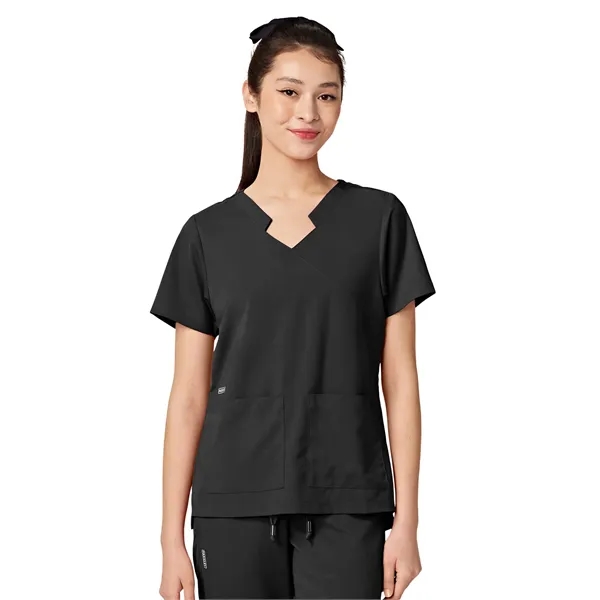Parkley ABC - Women's Two-Pocket TESS Mandarin Mock Wrap Top... from ASI 86018 Scrub Authority