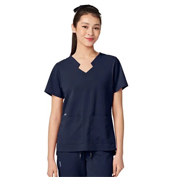 Parkley ABC - Women's Two-Pocket TESS Mandarin Mock Wrap Top... from ASI 86018 Scrub Authority