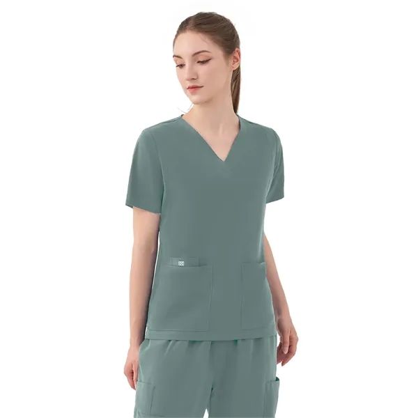 Parkley Quantum - Women's Five-Pocket AURORA V-Neck Top... from ASI 86018 Scrub Authority