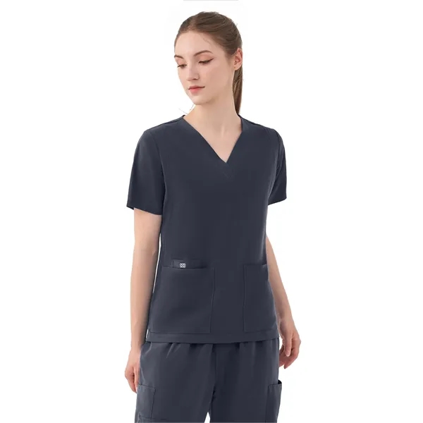 Parkley Quantum - Women's Five-Pocket AURORA V-Neck Top... from ASI 86018 Scrub Authority