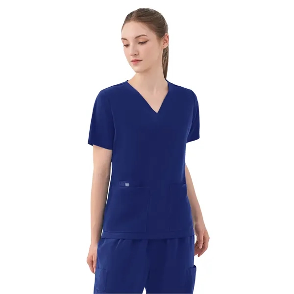 Parkley Quantum - Women's Five-Pocket AURORA V-Neck Top... from ASI 86018 Scrub Authority