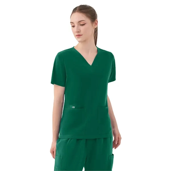 Parkley Quantum - Women's Five-Pocket AURORA V-Neck Top... from ASI 86018 Scrub Authority