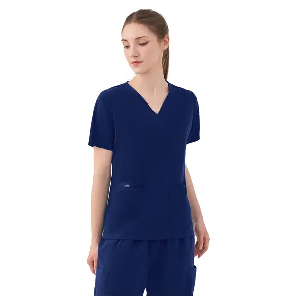 Parkley Quantum - Women's Five-Pocket AURORA V-Neck Top... from ASI 86018 Scrub Authority